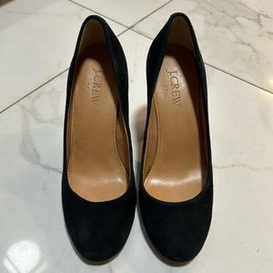 J. Crew Black Suede Heels